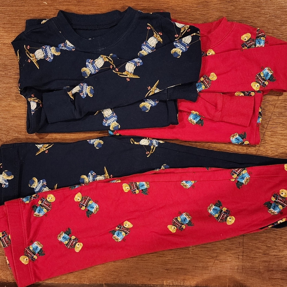 Ralph Lauren Polo Bear - 2 Pajama Sets 2t/3t